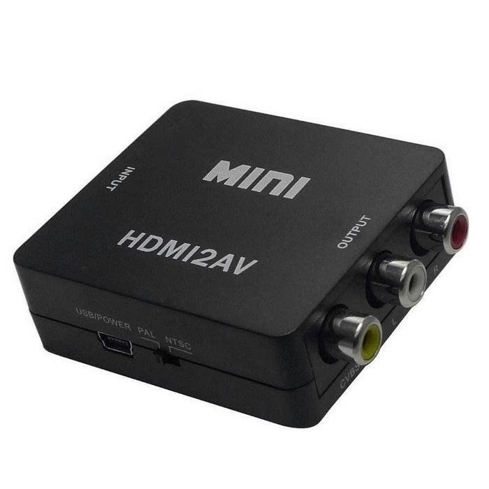 ADAPTER VIDEOKONVERTER HDMI zu AV RCA SCHNITTSTELLE HDMI2AV TV DVD