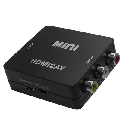 ADAPTER VIDEOKONVERTER HDMI zu AV RCA SCHNITTSTELLE HDMI2AV TV DVD