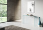 Elegant Curved Glass Console Table W.100 D.40 H.80