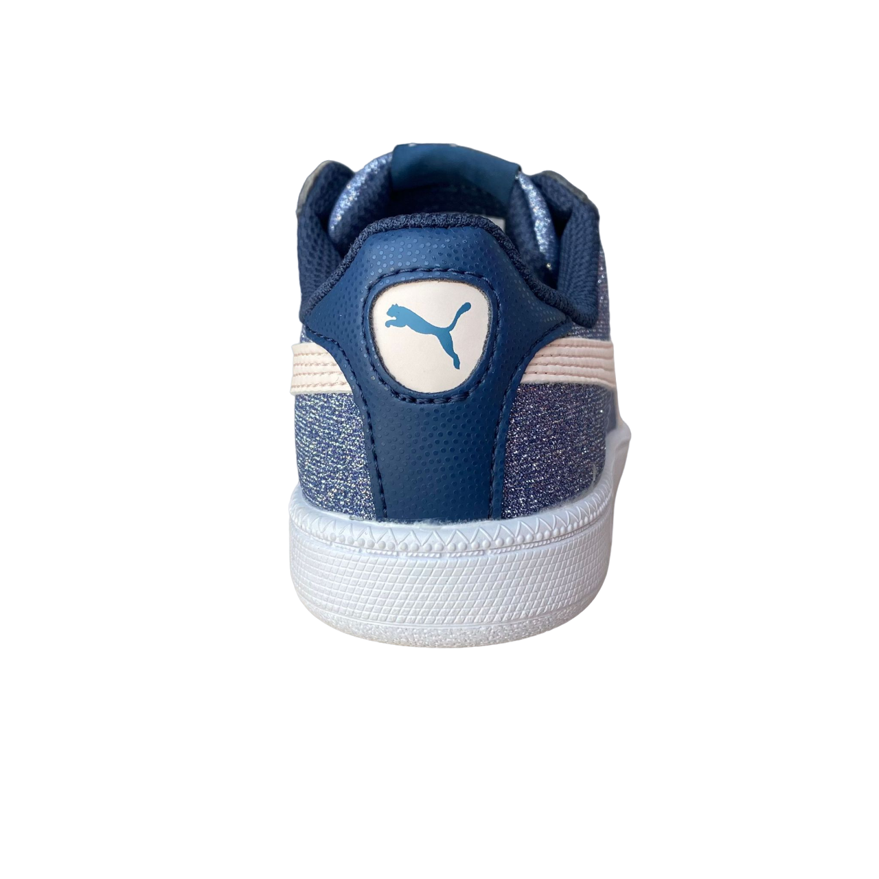 Puma scarpa sneakers da ragazza con strappo Smash glitterata V PS 362956 04 blu