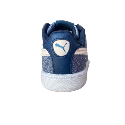 Puma scarpa sneakers da ragazza con strappo Smash glitterata V PS 362956 04 blu