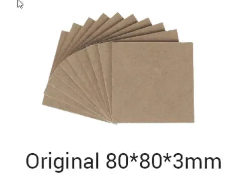 SNAPMAKER MDF WOOD SHEET / 80X80X3MM / 10-PACK