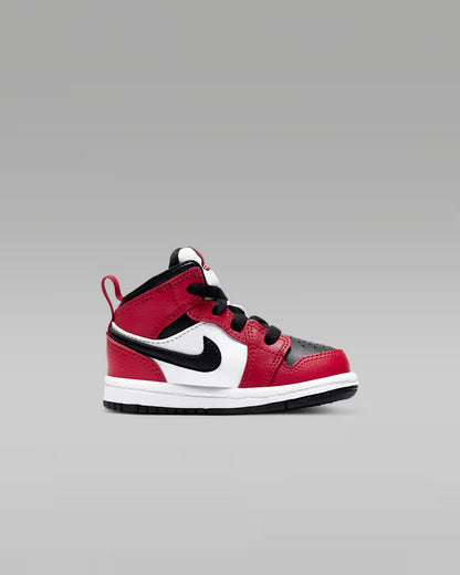Jordan 1 Mid Sneakers Bambino Nero Rosso - 640735-069