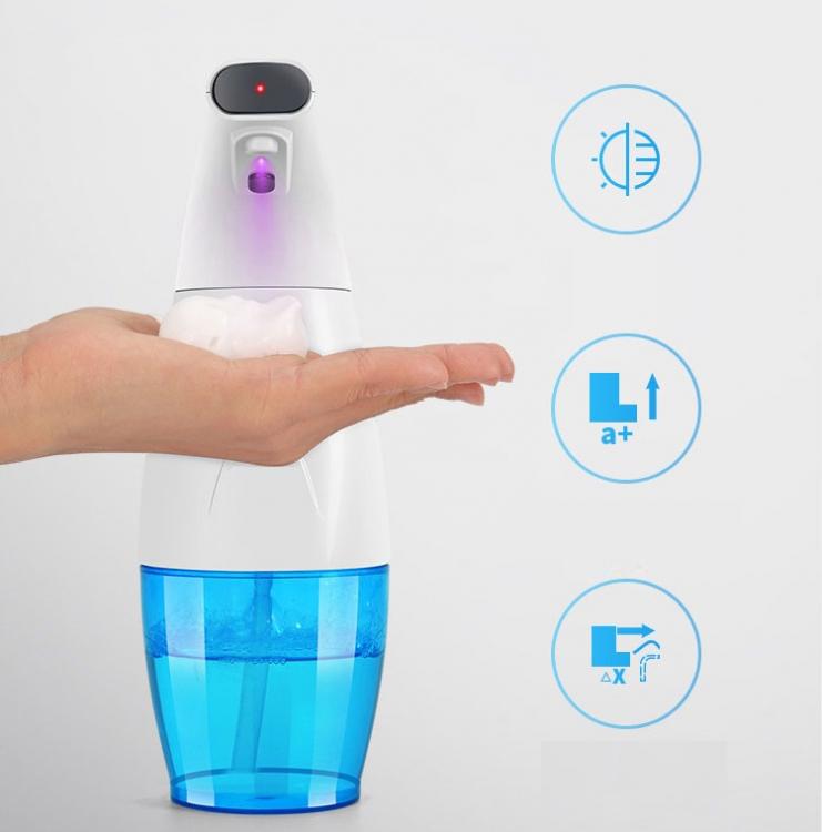 Dispenser Automatico Gel Schiuma Sapone Disinfettante Tavolo Sensore Erogatore