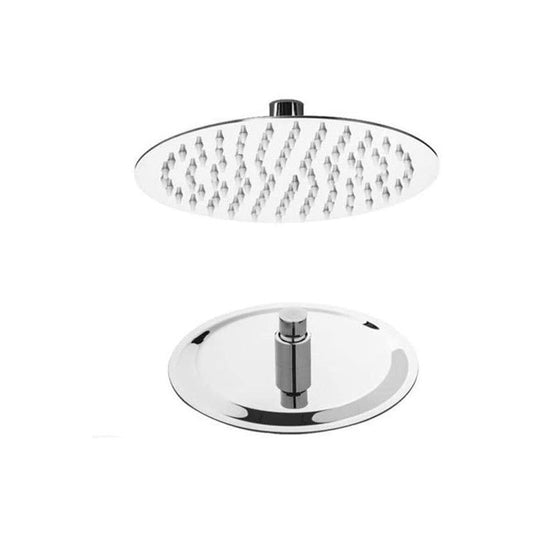 Soffione doccia tondo Ø 20 in acciaio inox cromo metaform