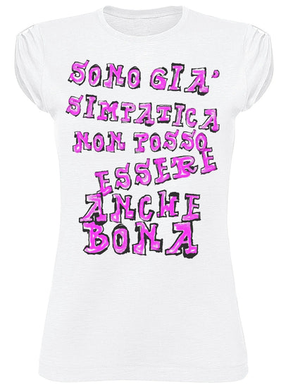T-shirt Donna 'Sono già Simpatica' – Cotone Bio
