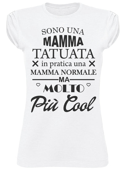 T-shirt Donna Sono Una Mamma Tatuata - Cotone Bio