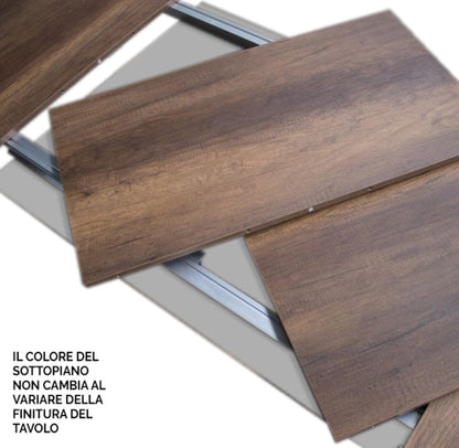 Ausziehbarer Tisch Roxell Mix Platte und Beine in verschiedenen Ausführungen