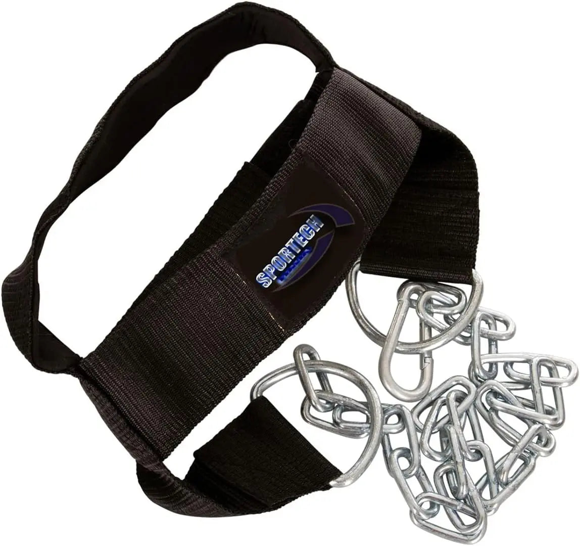 Cintura palestra allenamento collo imbracatura testa - Head Harness con catena metallo