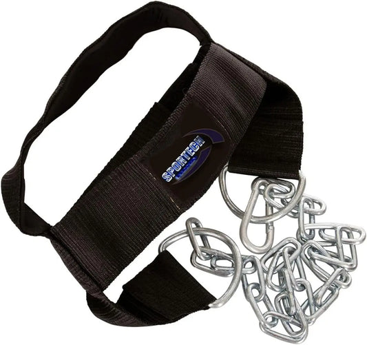Cintura palestra allenamento collo imbracatura testa - Head Harness con catena metallo
