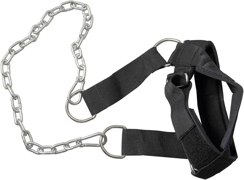 Cintura palestra allenamento collo imbracatura testa - Head Harness con catena metallo