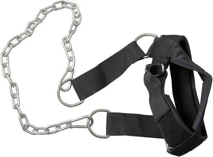 Cintura palestra allenamento collo imbracatura testa - Head Harness con catena metallo