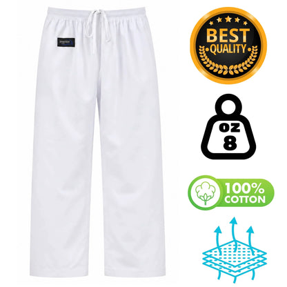 Pantaloni cotone Arti Marziali Karate KungFu Wushu JuJitsu Judo Tai Chi