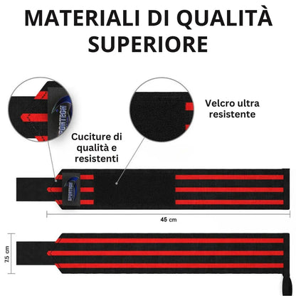 Polsiere Palestra Professionali polsini Straps Elastici per Grip Sollevamento Pesi allenamento Bodybuilding Crossfit Powerlifting