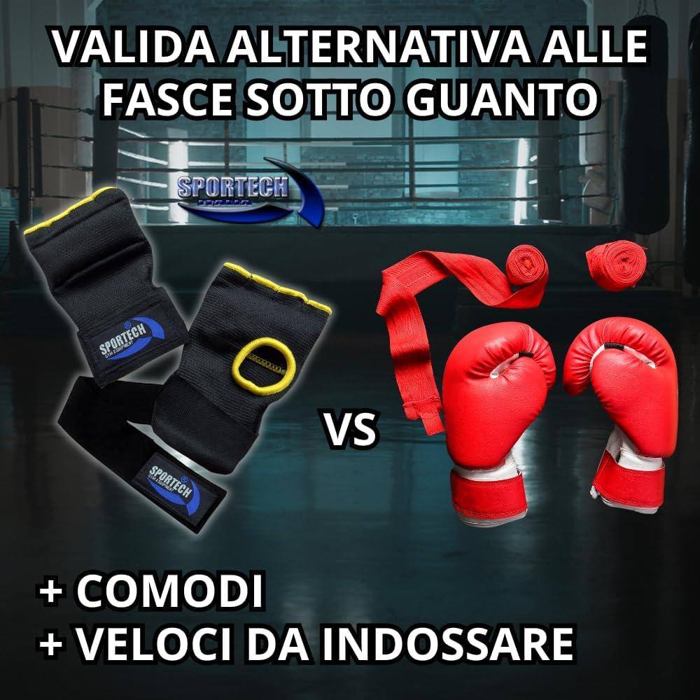 Sottoguanti imbottiti per Guantoni Muay Thai, protezione Mani per Pugilato Guanti Fit Boxe allenamento Kickboxing MMA
