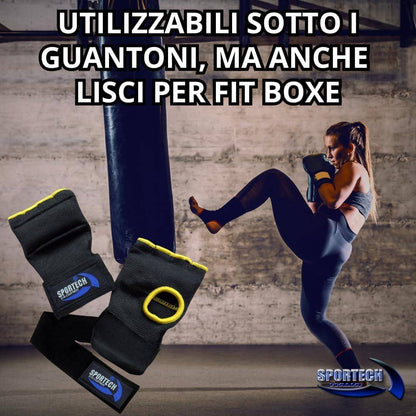 Sottoguanti imbottiti per Guantoni Muay Thai, protezione Mani per Pugilato Guanti Fit Boxe allenamento Kickboxing MMA