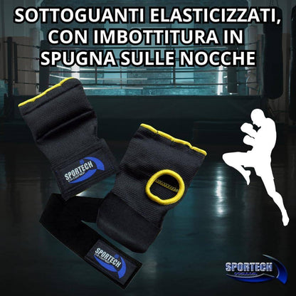 Sottoguanti imbottiti per Guantoni Muay Thai, protezione Mani per Pugilato Guanti Fit Boxe allenamento Kickboxing MMA