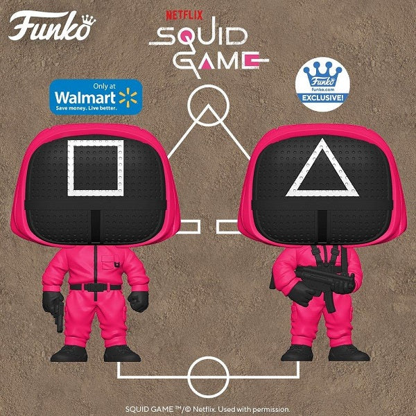Funko Pop Movies Squid Game Masked Worker Dreieck Netflix Vinyl Figur Spiele