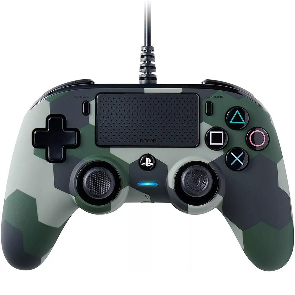 Nacon Controller Wired Pad Playstation 4 PS4/PC USB Kabel-Joypad (Grün Camo)