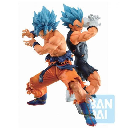 Bandai Dragon Ball Ichibansho Figur Super Saiyajin Gott Son Goku & SSGSS Vegeta 21cm
