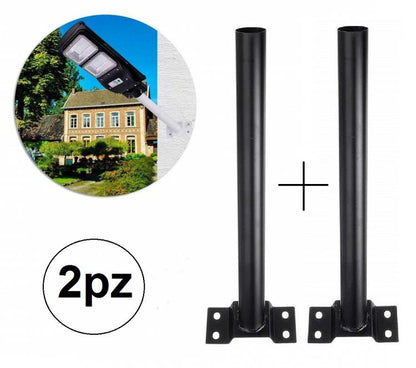 2x MASTHALTERUNG FÜR SOLAR-STRASSENLATERNE METALLHALTERUNG WANDHALTERUNG