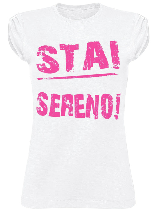 T-shirt Donna Slub "Stai Sereno" 100% Cotone Eco