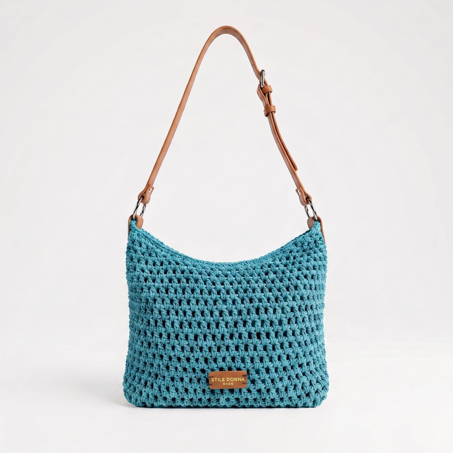 Stile Donna Bags - Borsa Hobo Intrecciata in Corda di Cotone