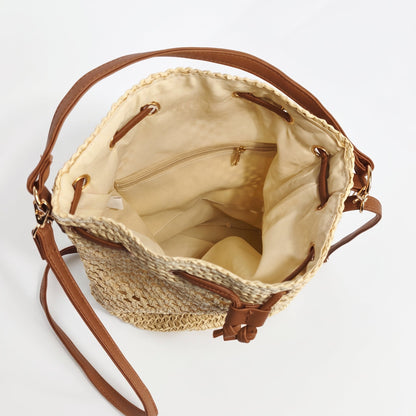 Stile Donna Bags - Borsa Secchiello in Paglia