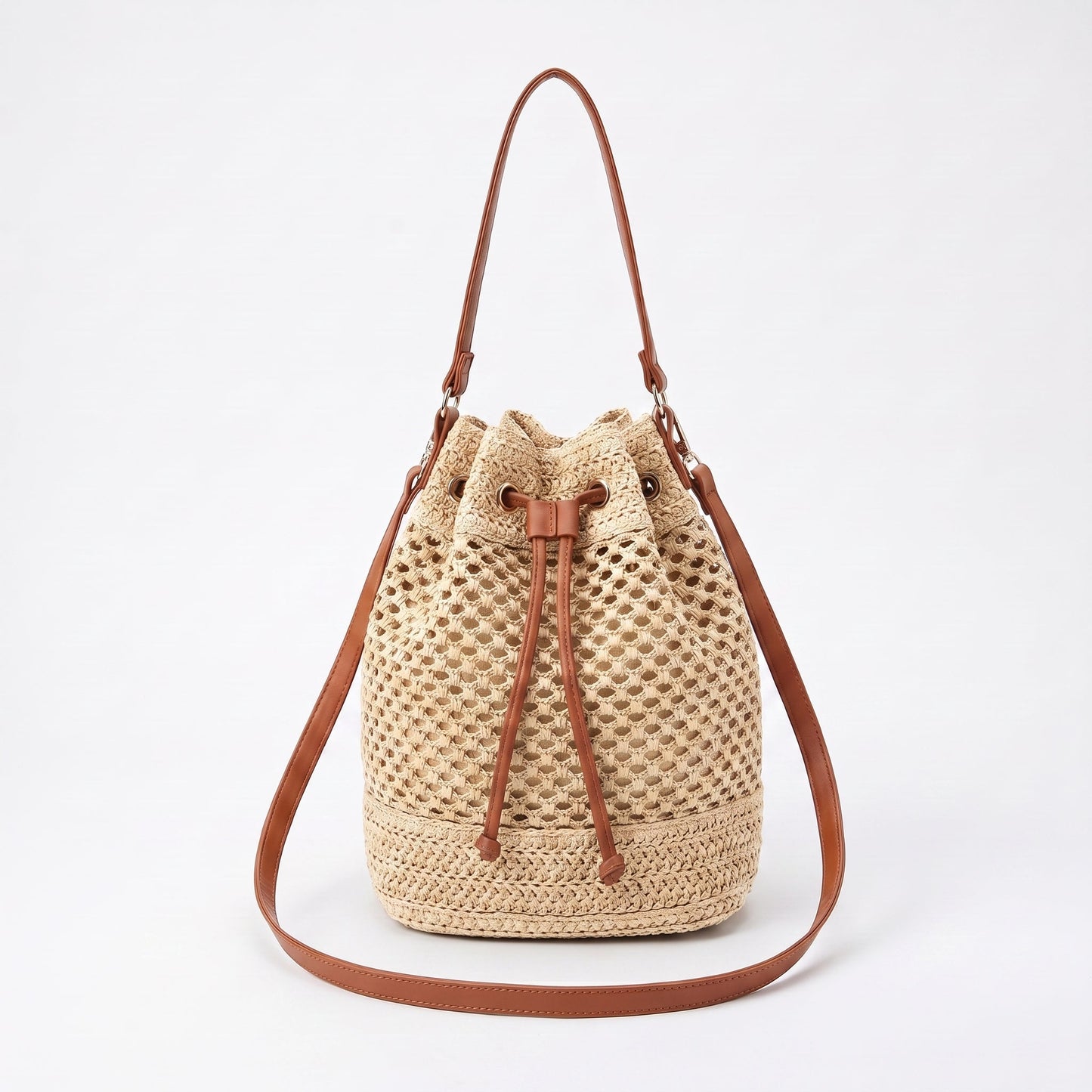 Stile Donna Bags - Borsa Secchiello in Paglia