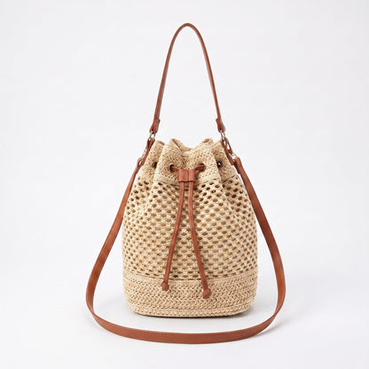 Stile Donna Bags - Borsa Secchiello in Paglia