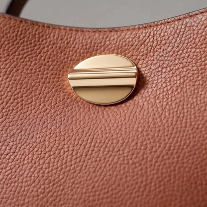 Stile Donna Bags - Livia Borsa in Vera Pelle con Disco Oro
