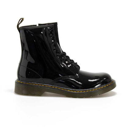 Dr Martens scarpa Anfibio da ragazza in vernice con cerniera laterale 1460 21979001 nero