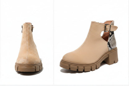 Stivali Donna in Pelle con Tacco Largo Comodi ed Eleganti