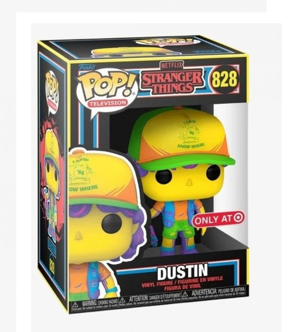 Funko Pop! Television Stranger Things (828) Dustin Special Edition Blacklight