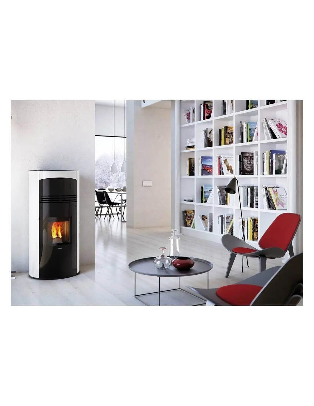 Stufa a Pellet Dal Zotto Modello Azzurra 9,6 kw Bianca