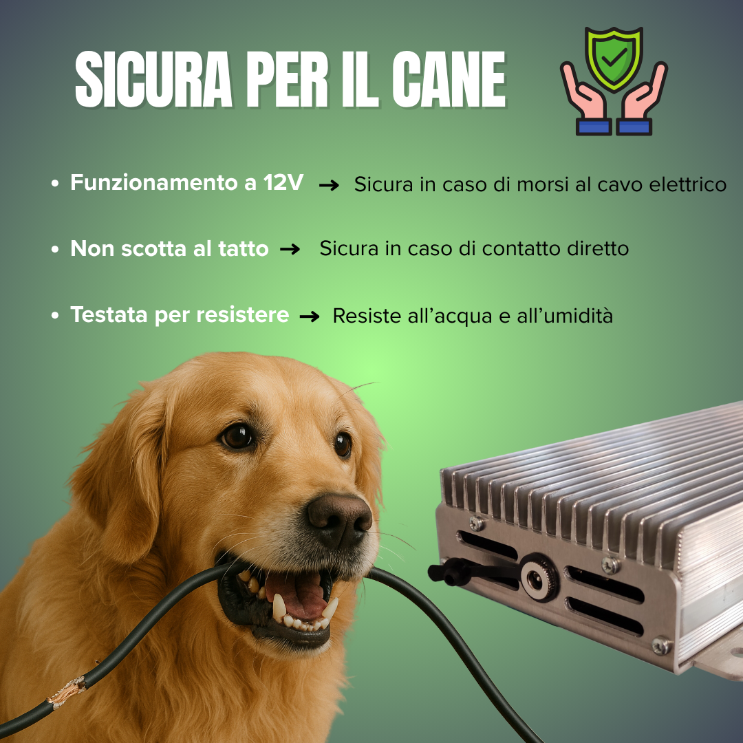 EHS – Stufetta per Cani 12V in Alluminio | Riscaldamento per Cuccia e Box