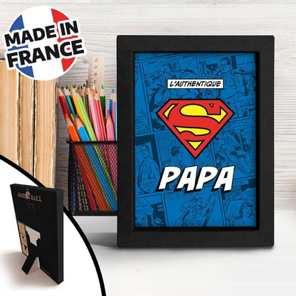 ABYSTYLE - SUPERMAN (SUPER PAPÀ) CORNICE REGALO FESTA DEL PAPÀ STAMPA POSTER GB