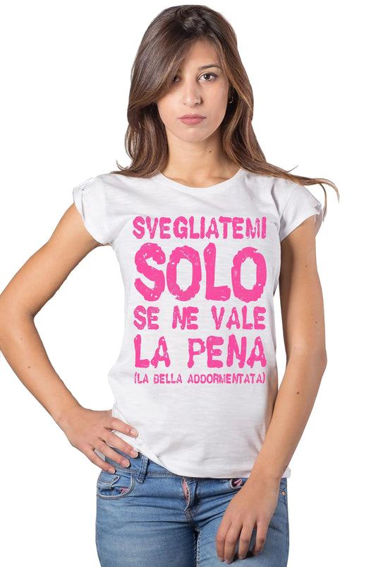 STREET STYLE T-shirt Donna 'Svegliatemi' 100% Cotone