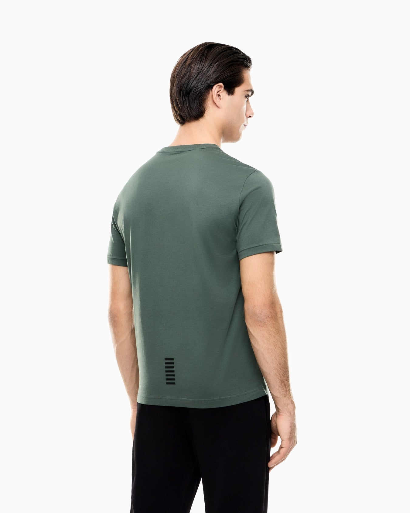 EA7 Emporio Armani T-shirt Uomo Verde Core Identity Cotone Pima 8NPT25 PJVPZ U7260