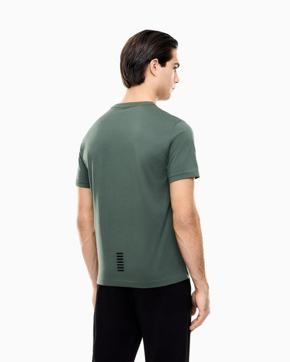 EA7 Emporio Armani T-shirt Uomo Verde Core Identity Cotone Pima 8NPT25 PJVPZ U7260