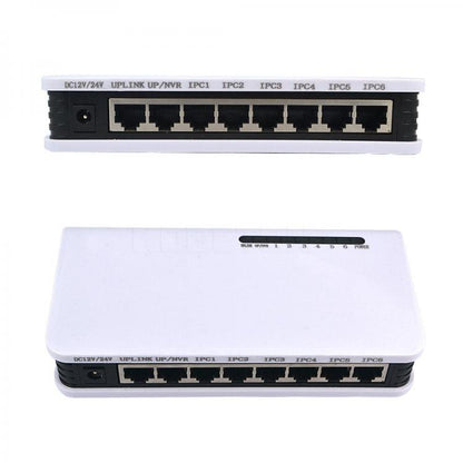 PoE-Netzwerk-Switch, 6 Ports, RJ45, LAN, Ethernet, 10/100 Mbit/s, für IP-Überwachungskameras