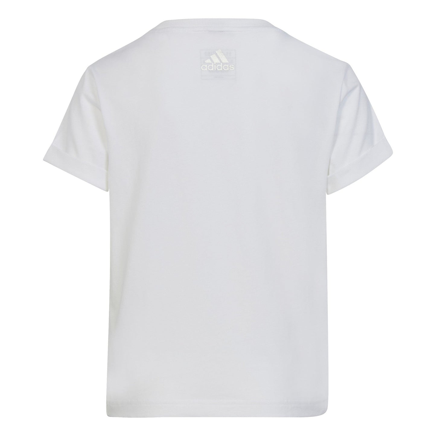 Adidas T-shirt manica corta in cotone da ragazza con nodo laterale HR5818 white