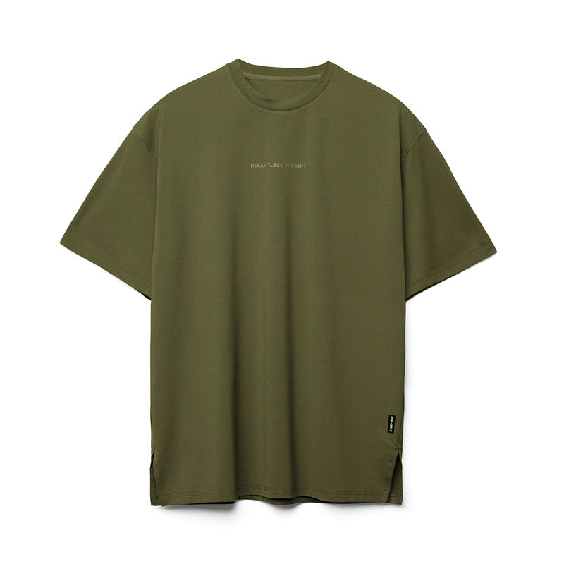 T-shirt Girocollo Uomo Mezza Manica in Cotone