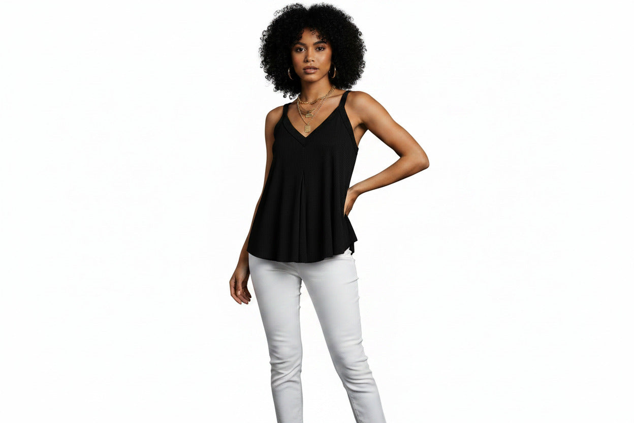 Maglietta Estiva Donna Scollo a V – T-Shirt Moda Casual Leggera per Estate