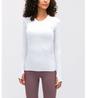 Women's long-sleeved round neck sports T-shirt, breathable and thin yoga wear