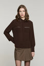 Relish Camicia ADERO manica lunga con tasche più applicazione paillettes RDA2603009009 cioccolato