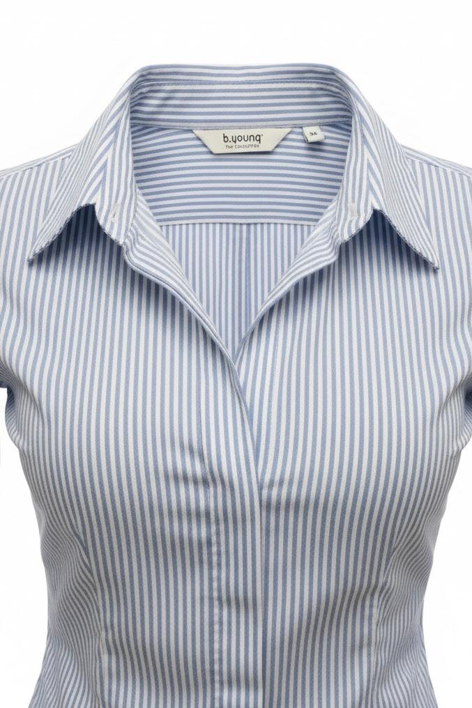 b.young camicia a righe donna Garance 20818868 celeste