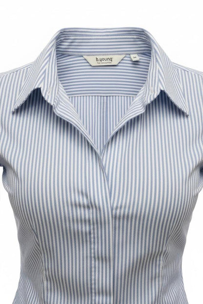 b.young camicia a righe donna Garance 20818868 celeste