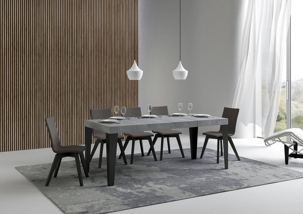 Flame Premium extendable table with anthracite legs and frame