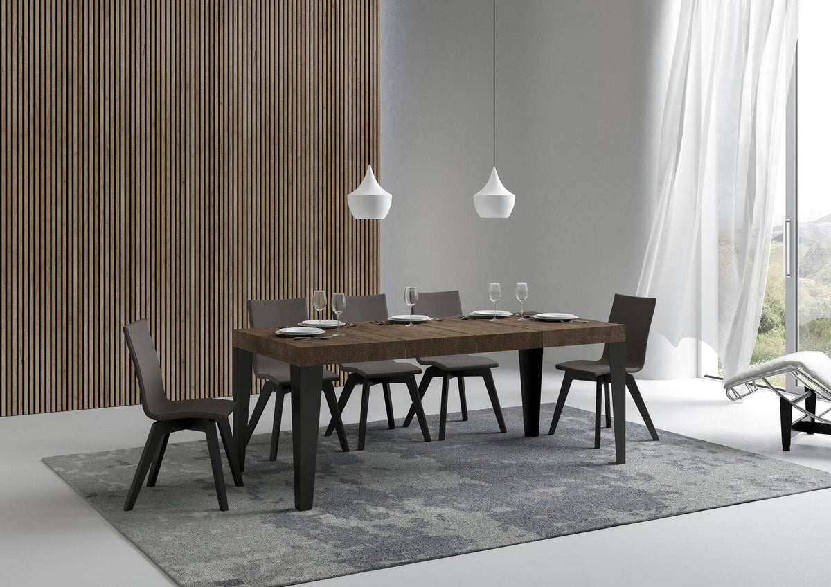 Flame Premium extendable table with anthracite legs and frame